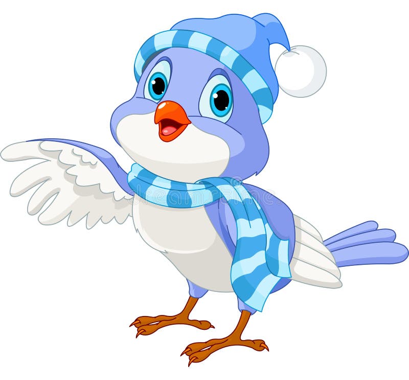 Cute Winter Bird vector illustration