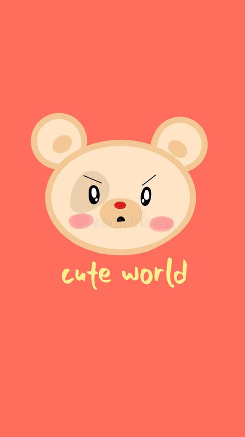 Cute World Teddy Bear Wallpaper Stock Illustration - Illustration of  diagram, line: 215079522