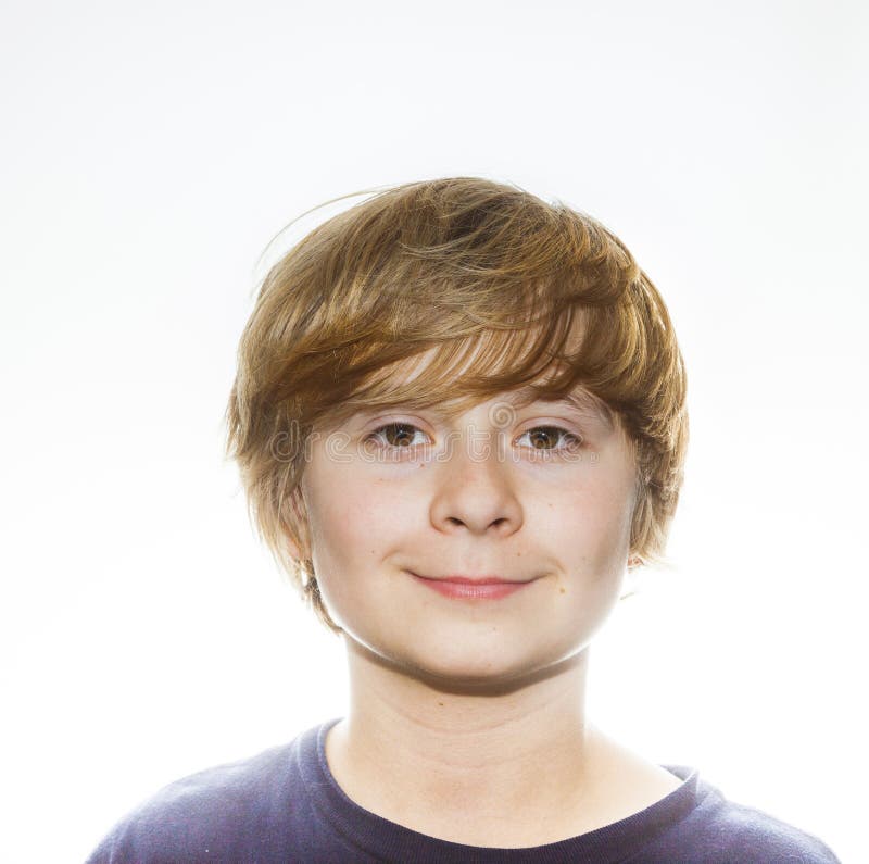 Cute young boy stock photos