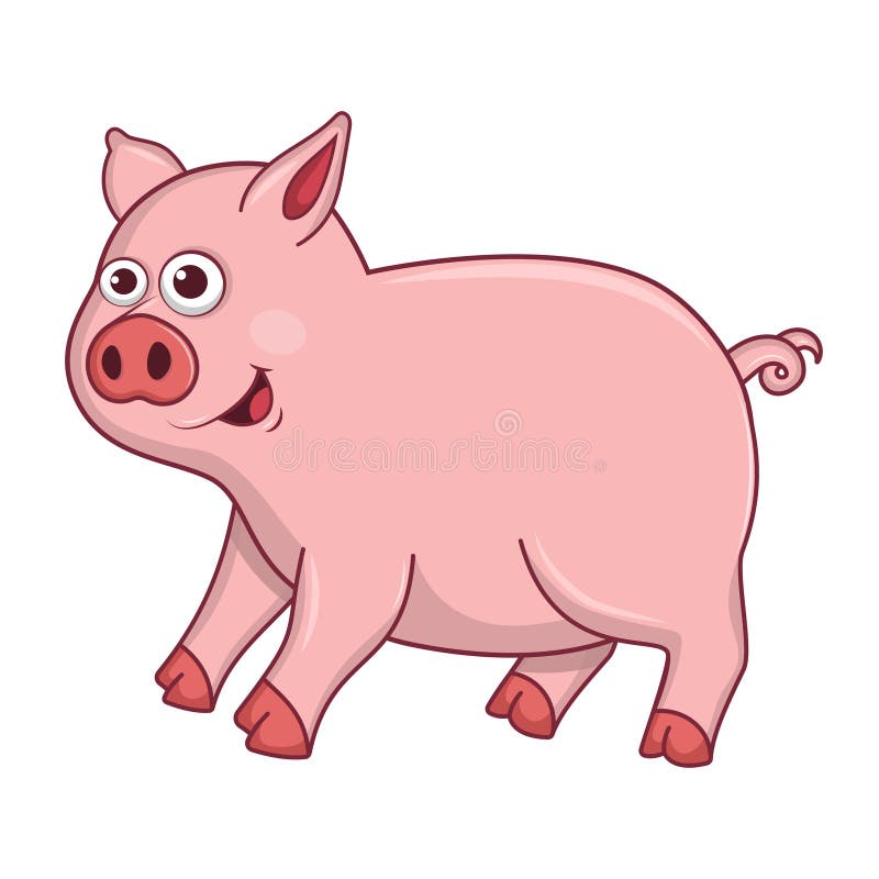 Cute Young Pig Isolated on White Background. Farm Animal Cartoon Character. Education Card for Kids Learning Animals Stock Vector - Illustration of comic, character: 239229039 Cute Young Pig Isolated on White Background. Farm Animal Cartoon Character. Education Card for Kids Learning Animals Stock Vector - Illustration of comic, character: 239229039