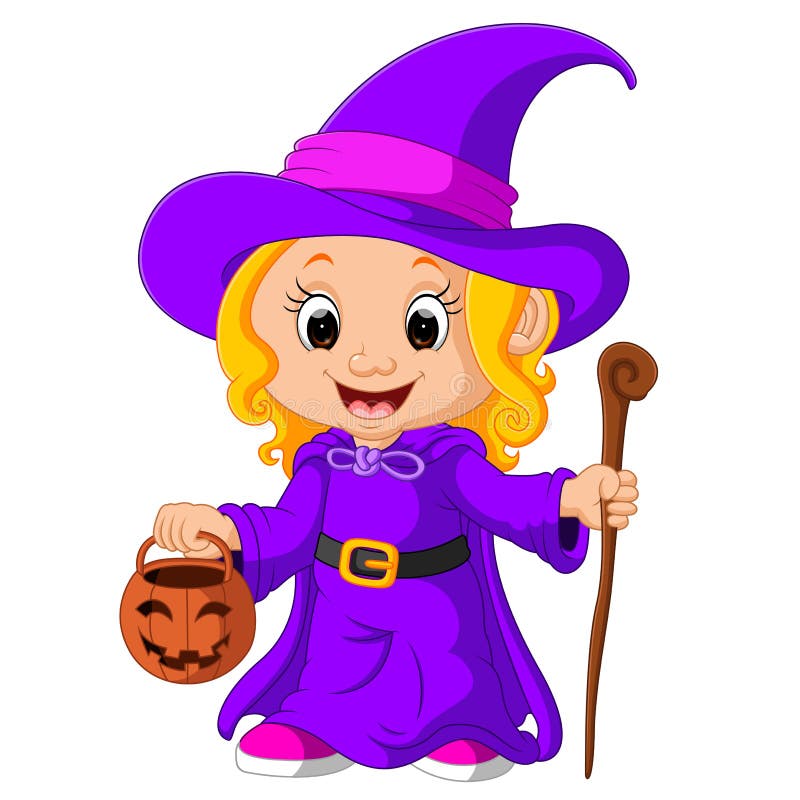Cute young witch vector illustration Cute young witch vector illustration