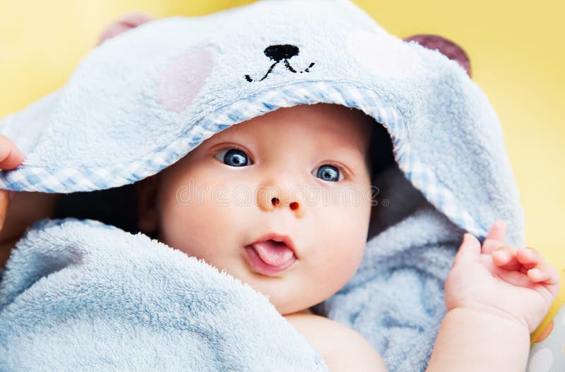 Cutest baby child after bath royalty free stock image Cutest baby child after bath royalty free stock image
