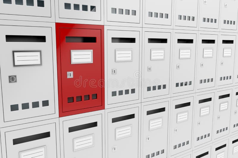 Cutie poștală unică stock illustration