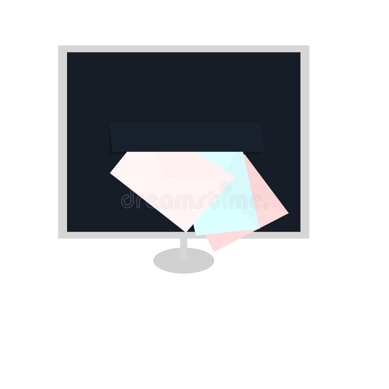 Cutie poștală virtuală de e-mail vector illustration