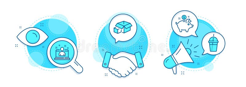 Cutii de cocteiluri pentru cafea și pictograme pentru economisirea banilor. cel mai bun indicator manager. vector vector illustration