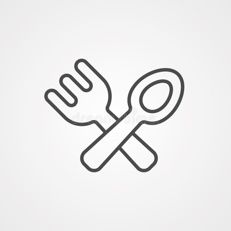 Cutlery Flat Vector Icon Sign Symbol Stock Vector - Illustration of ...
