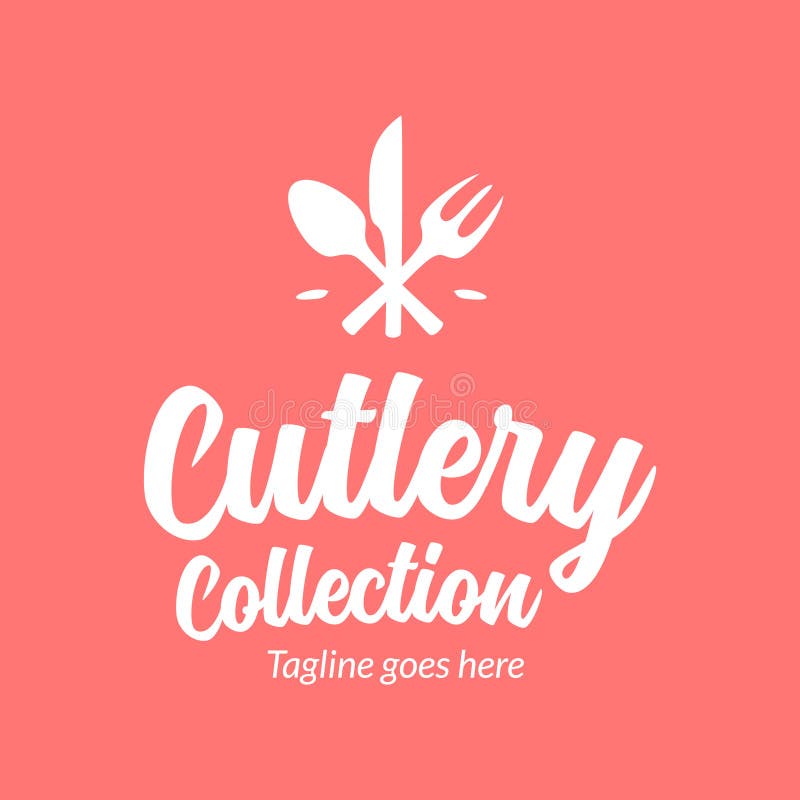 Cutlery logo template. stock vector. Illustration of food 122436364