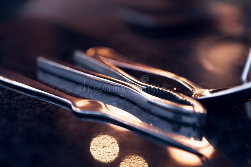 Cutlery set for seafood stock image. Image of dining 157902759
