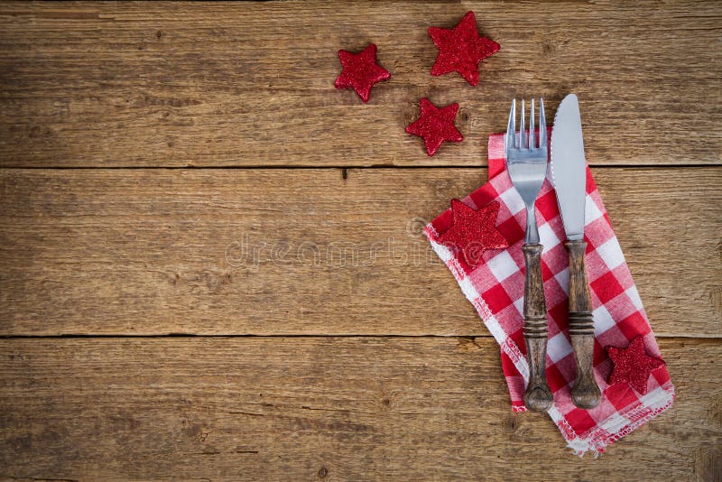 The cutlery on the table stock image. Image of fork, gift - 79049521