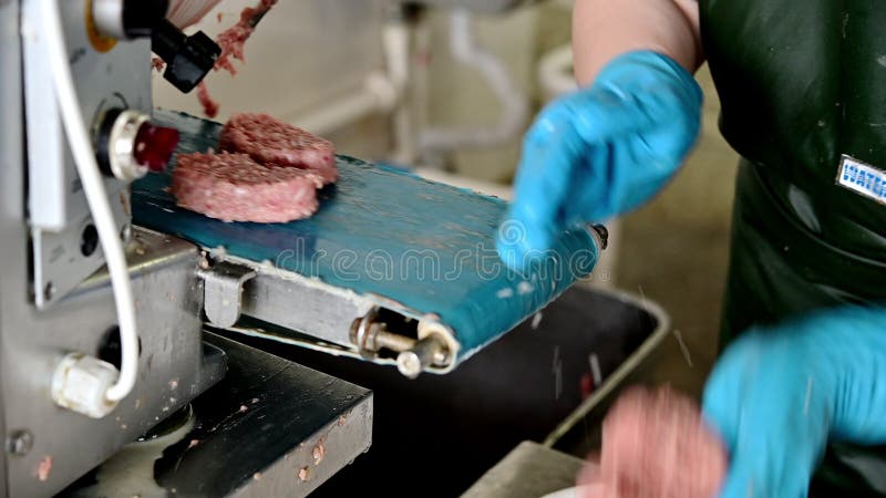 Cutlet process making stock footage