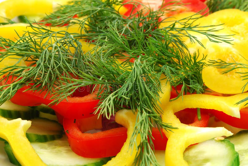 Cutted Pepper and Dill