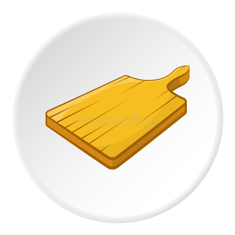 Cutting Board Icon, Cartoon Style Stock Vector Illustration of
