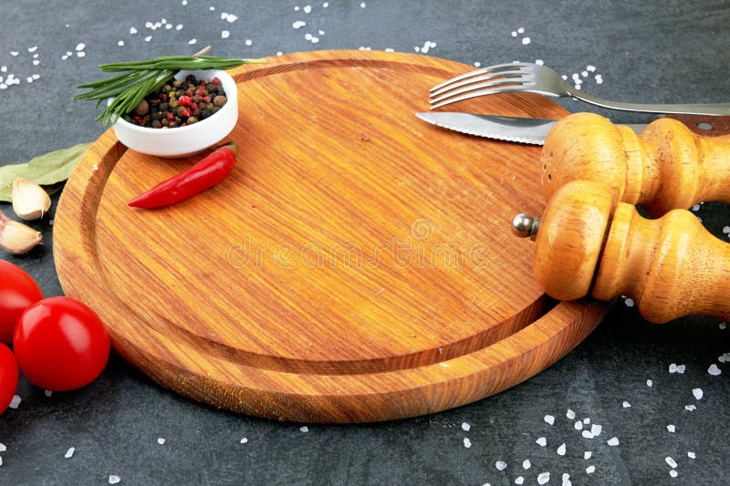 Cutting board on surface stock image. Image of recipe 274637057