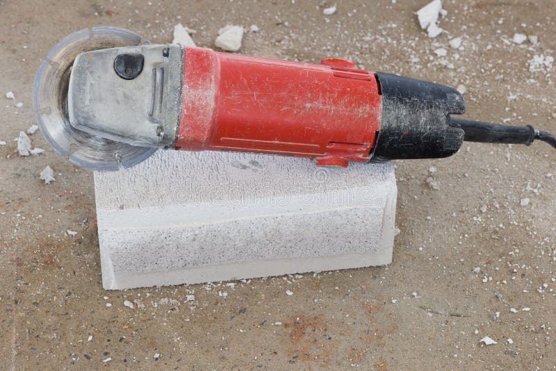 Cutting bricks stock photo. Image of brick, instrument 74722632