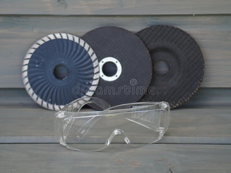 Cutting Discs for Angle Grinder Isolated on White Background Stock