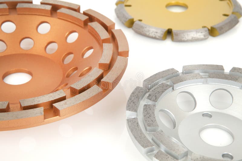 Cutting Disks with Diamonds Diamond Discs for Concrete Isolated on