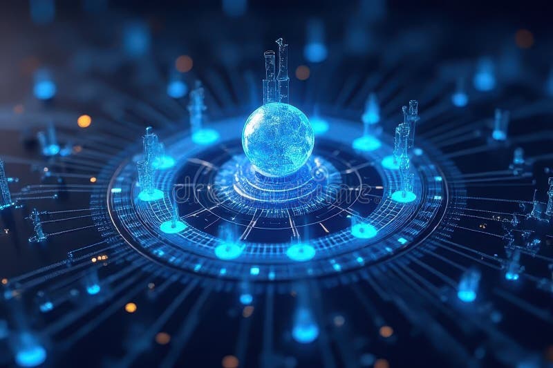 Cutting-Edge Technologies in Decentralized Applications vector illustration