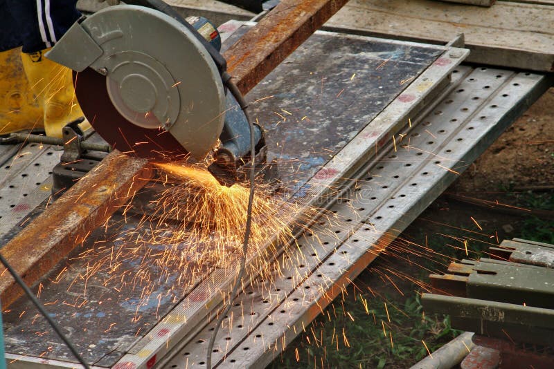 Sparks stock photo. Image of cutting, glowing, engineer 42771618