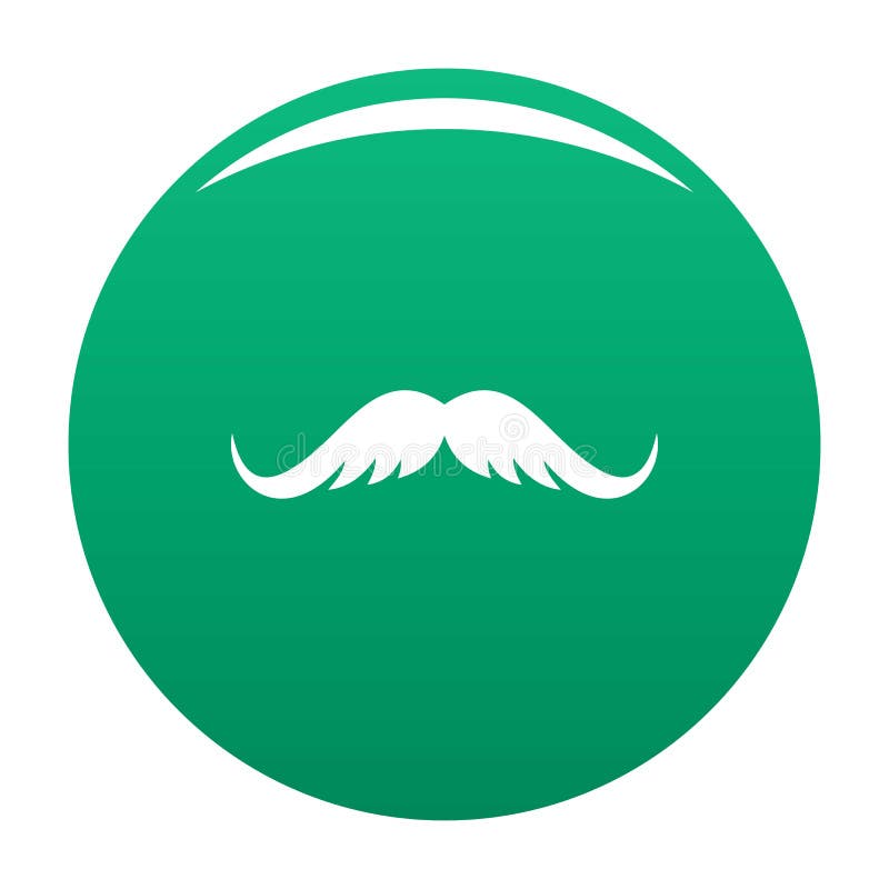 Cutting Mustache Icon Vector Green Stock Vector - Illustration of ...