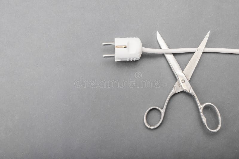 Cutting off electricity stock image. Image of concept 58818947