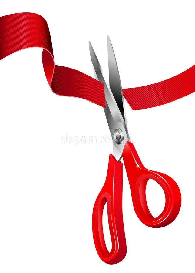 Grand opening banner stock vector. Illustration of scissor - 10540289