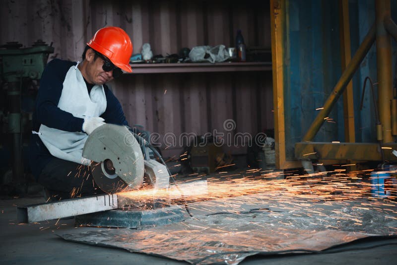Cutting a Steel with a Gas Torch. Gas Welding and Oxyfuel Cutting are Processes that Use Fuel