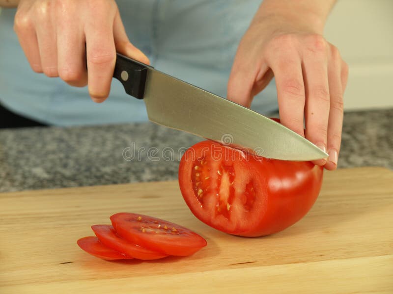 Cutting Tomato Stock Image Image Of Health Cutting Tomato Stock Image Image Of Health