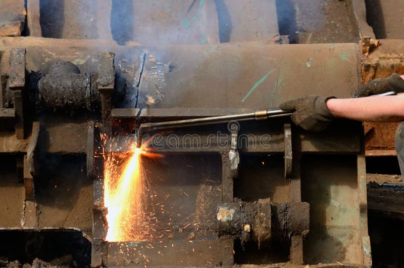 Cutting Torch stock photo. Image of scrap, scrapyard - 43164894