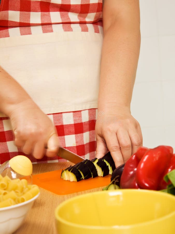 Cutting vegetables stock image. Image of cutting, woman 11391459