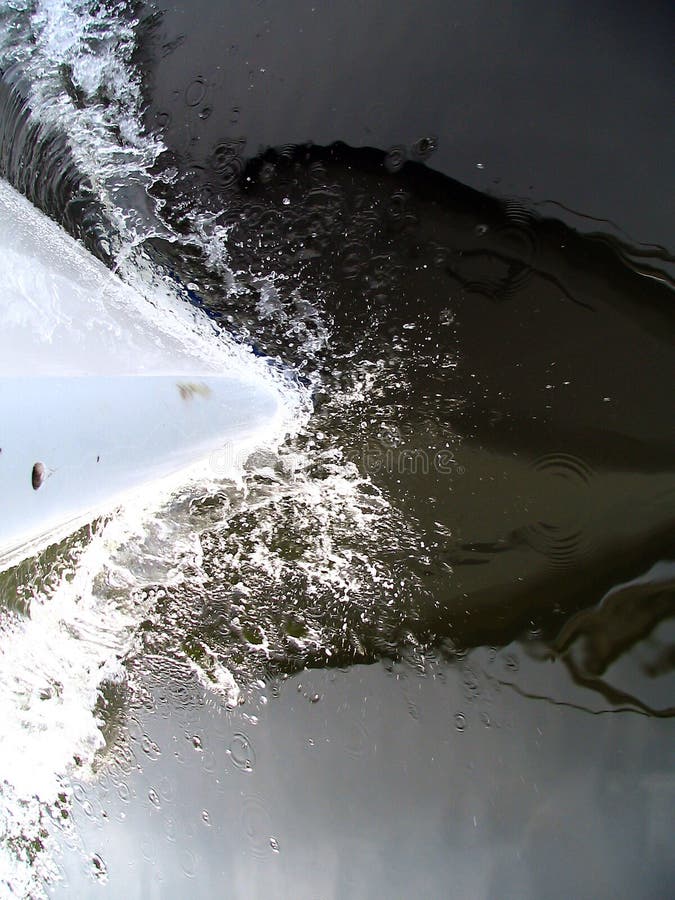 Cutting water yacht