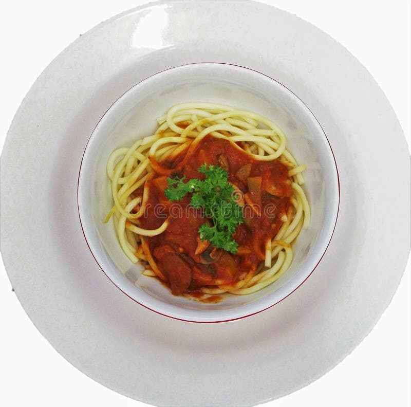 Cuvette de Bolonais de spaghetti image stock Cuvette de Bolonais de spaghetti image stock