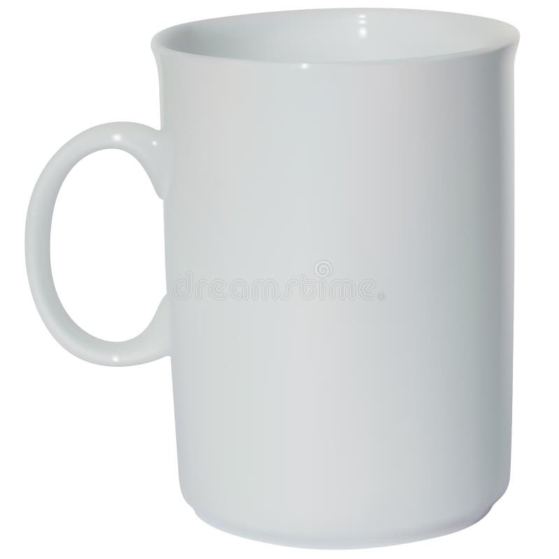 White Coffee Cup 1 - colored illustration as vector. White Coffee Cup 1 - colored illustration as vector