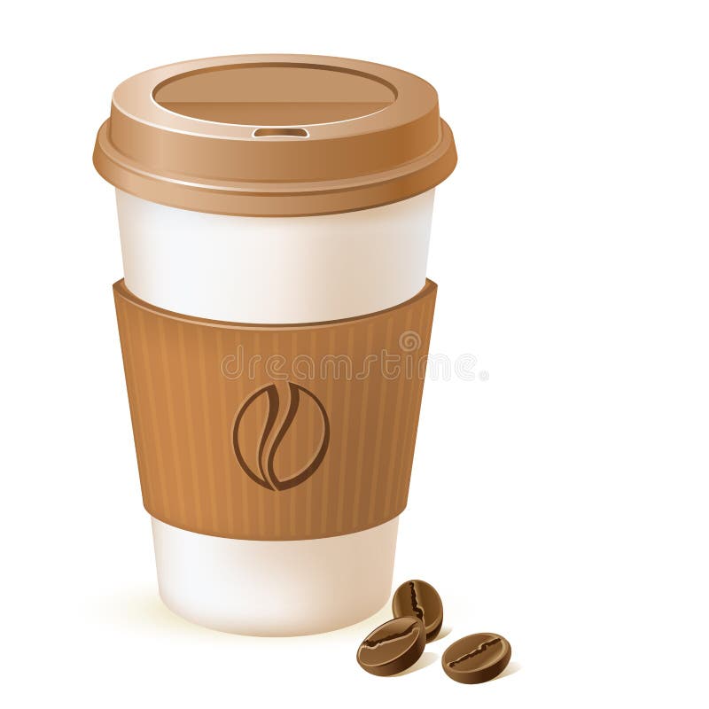 Cuvette de papier de café illustration libre de droits Cuvette de papier de café illustration libre de droits