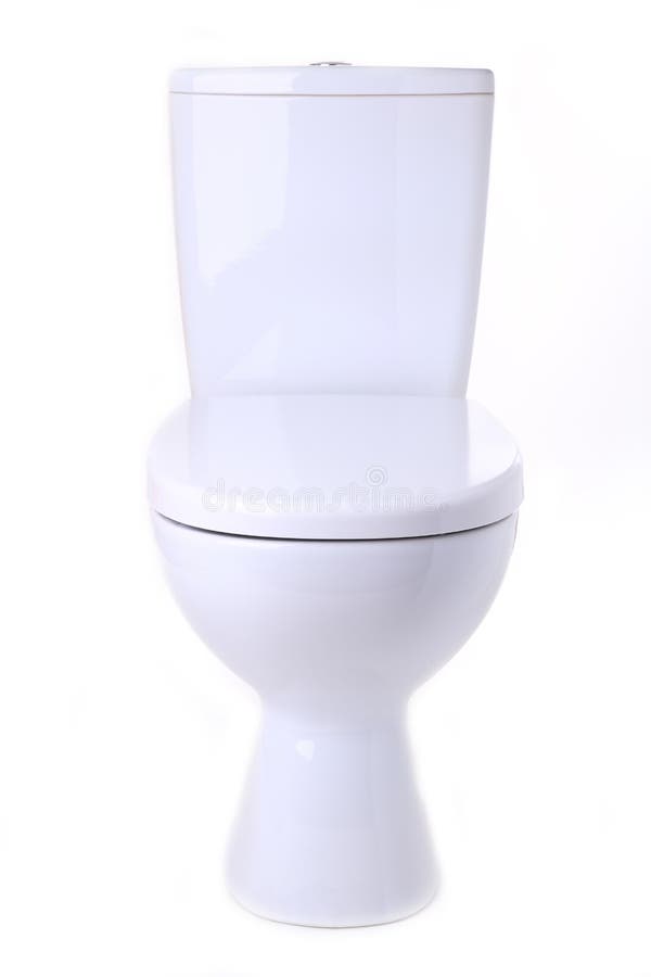 Cuve De Toilette Blanche Avec Couvercle Ouvert Et Système De Chasse.  Système D'évacuation Des Toilettes En Plastique Image stock - Image du  blanc, plombier: 234291143