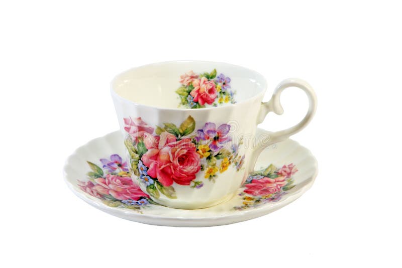 Cuvette décorée de porcelaine image libre de droits Cuvette décorée de porcelaine image libre de droits