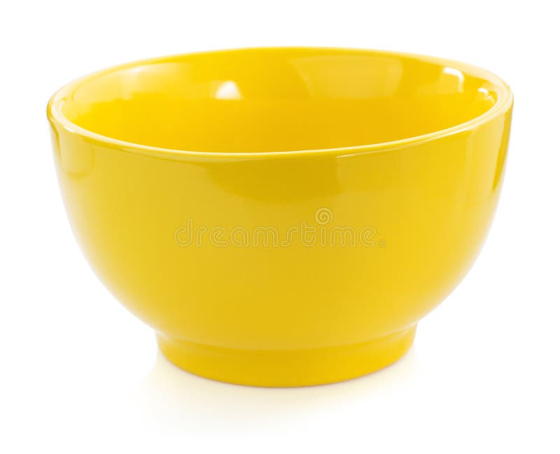 Cuvette en céramique vide sur le blanc images stock Cuvette en céramique vide sur le blanc images stock