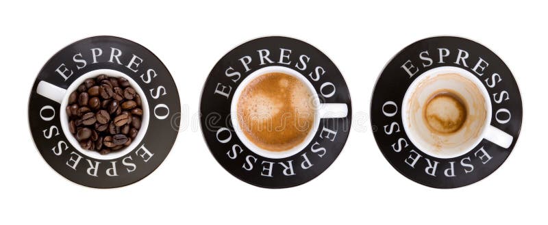 Cuvettes de café express image stock Cuvettes de café express image stock