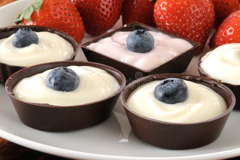 Cuvettes de dessert image stock Cuvettes de dessert image stock