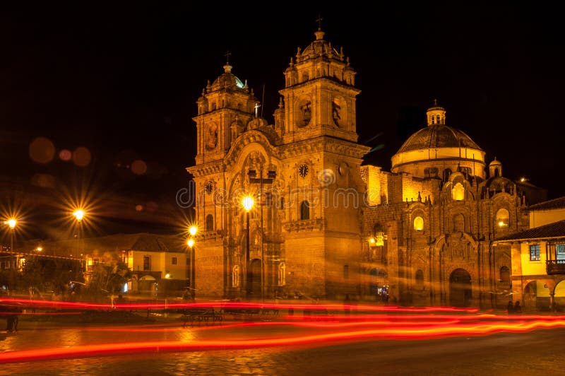Cuzco in Night stock image Cuzco in Night stock image