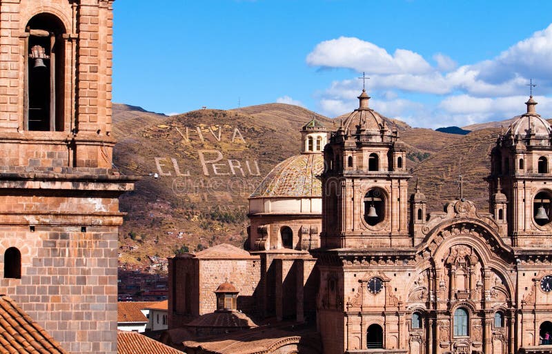 CUZCO, PERU: view of the main churches in the city royalty free stock photo CUZCO, PERU: view of the main churches in the city royalty free stock photo