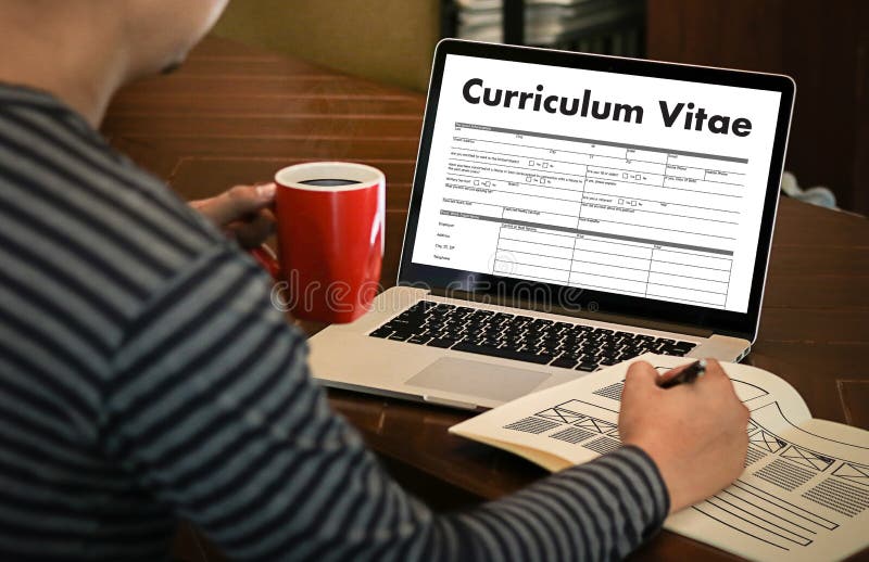 cv - curriculum vitae  concept d u0026 39 entrevue d u0026 39 emploi avec cv r d u0026 39 affaires image stock