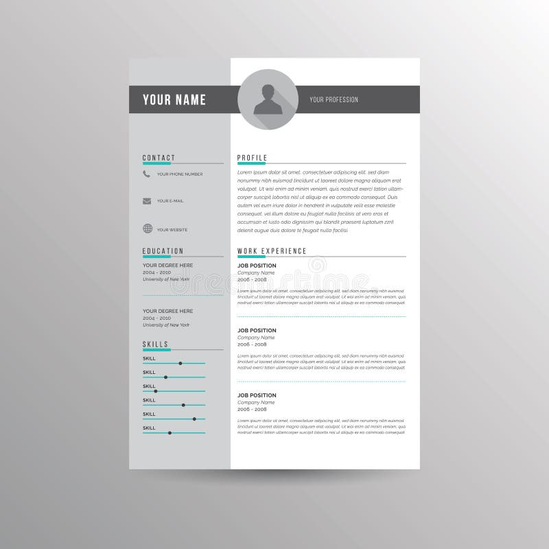 Cv/modello del riassunto royalty illustrazione gratis Cv/modello del riassunto royalty illustrazione gratis