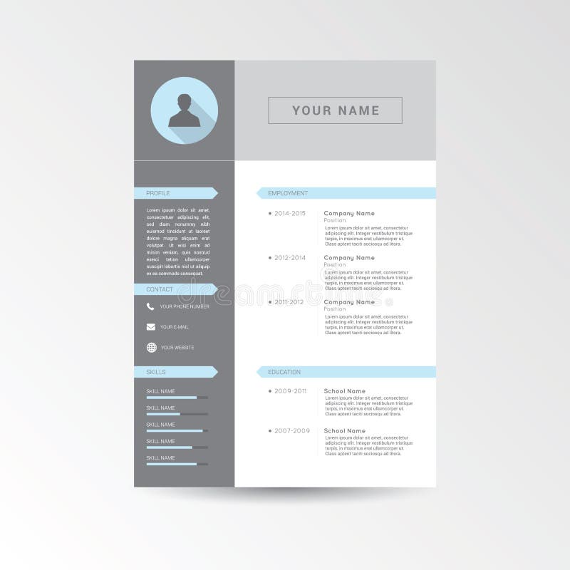 CV / Resume template royalty free illustration