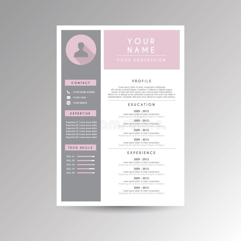 CV / Resume template vector illustration