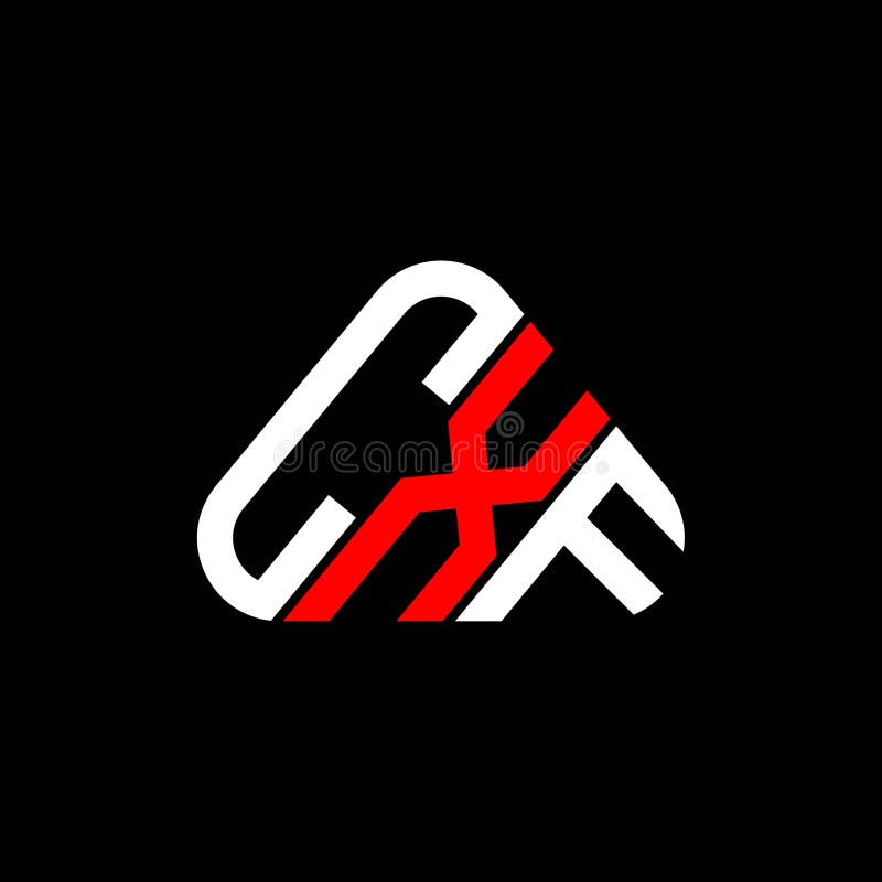 CWF letter logo creative design with vector graphic, CWF simple and modern logo in round triangle shape stock illustration