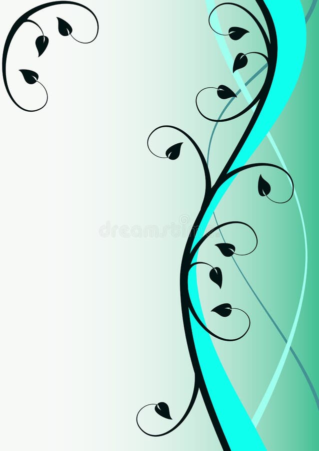 Cyan-blaue abstrakte Blumenabbildung lizenzfreie abbildung Cyan-blaue abstrakte Blumenabbildung lizenzfreie abbildung