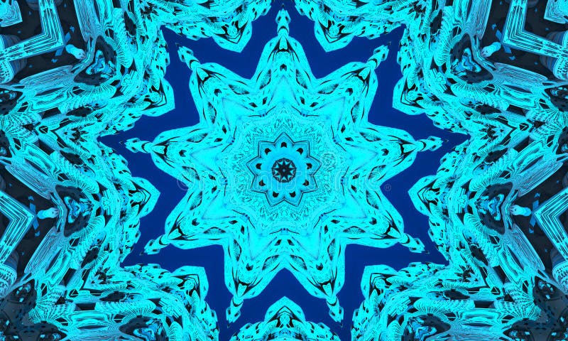 Cyan kaleidoscope background, gift wrapping and wallpaper concept vector illustration