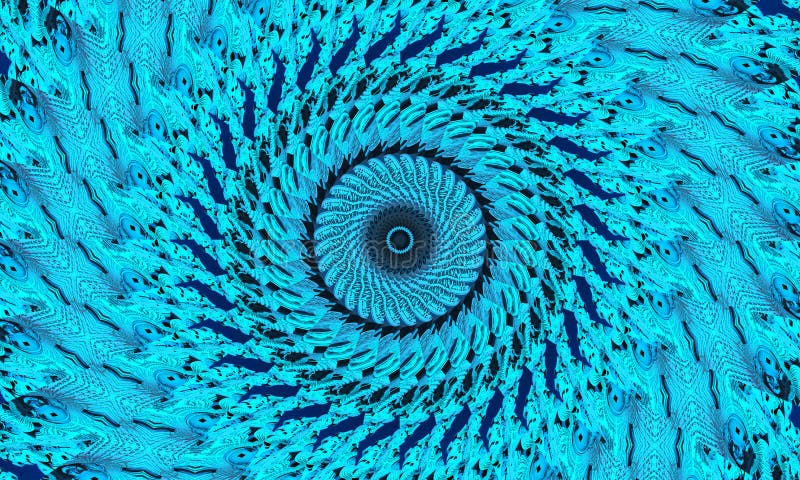 Cyan kaleidoscope background, gift wrapping and wallpaper concept royalty free illustration