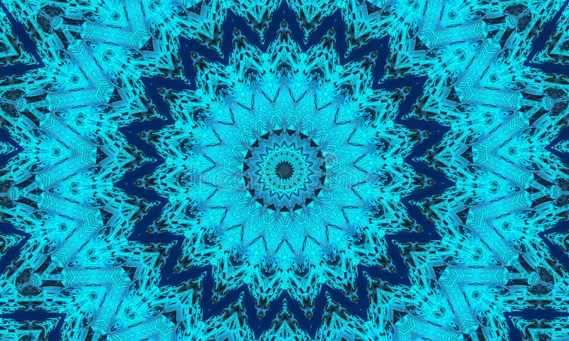 Cyan kaleidoscope background, gift wrapping and wallpaper concept royalty free illustration