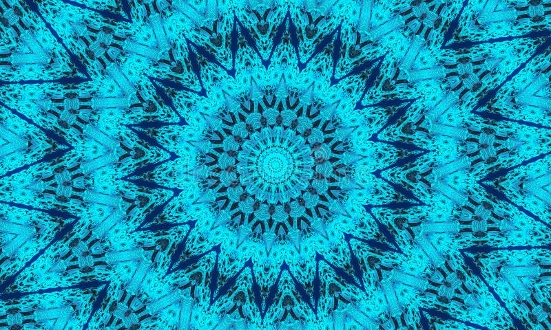 Cyan kaleidoscope background, gift wrapping and wallpaper concept royalty free illustration
